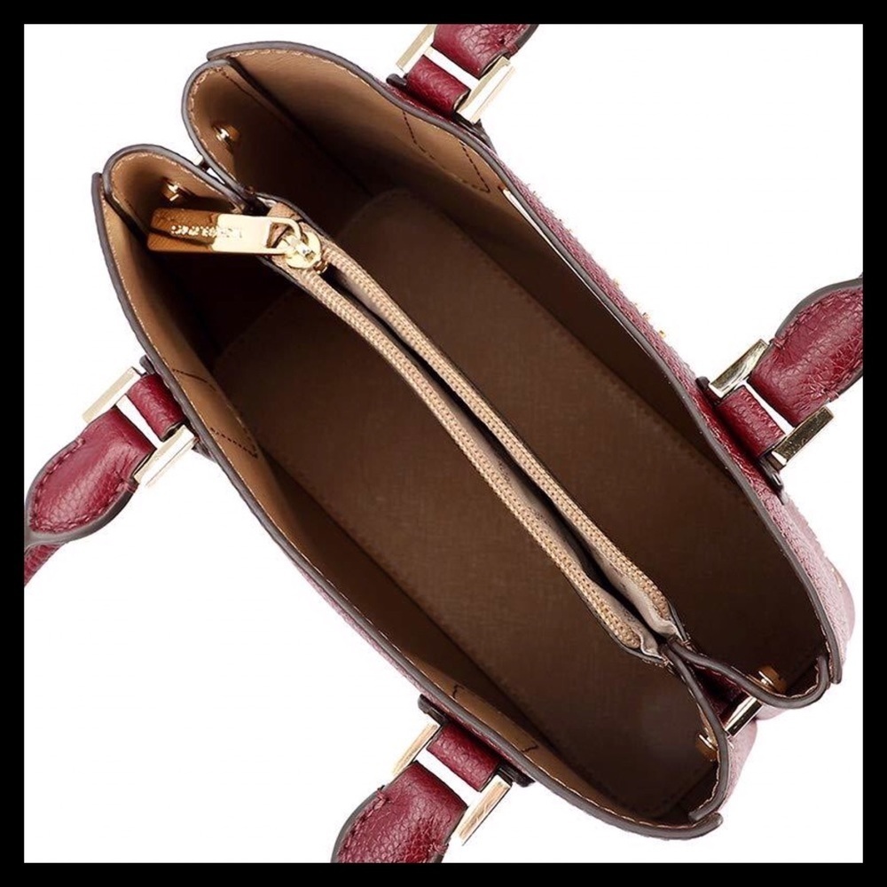MICHAEL KORS Adele Medium Leather Messenger / Crossbody Bag
Color: Merlot Love - Picture 8 of 10
